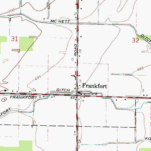Topographic Map of Spencer School Number 1 (historical), OH