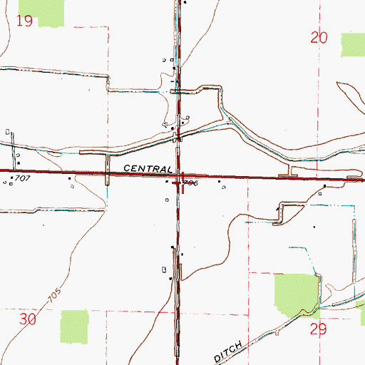 Topographic Map of Farley School (historical), OH