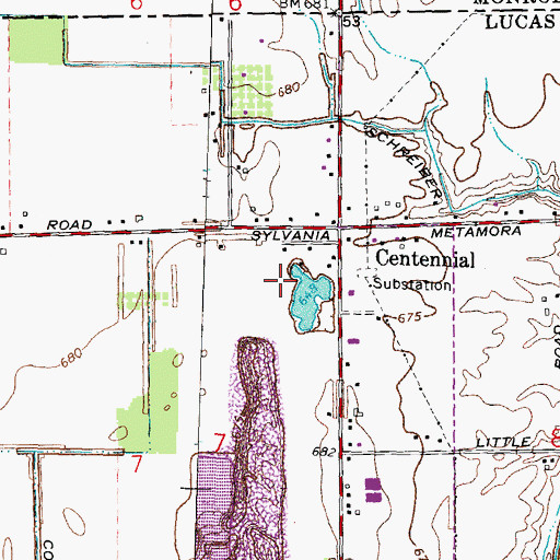 Topographic Map of Nona Frances Centennial Park, OH