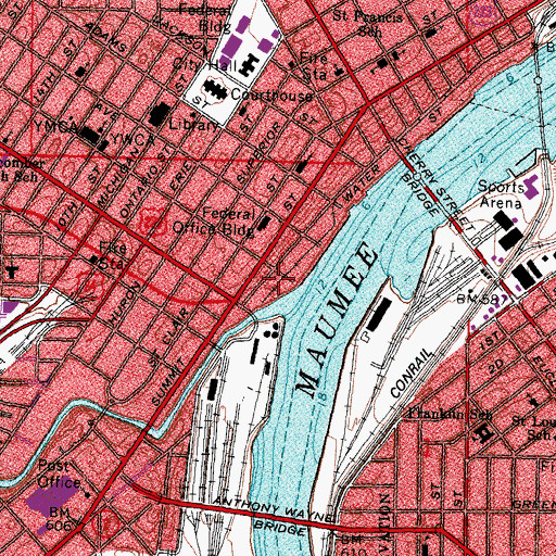Topographic Map of Promenade Park, OH