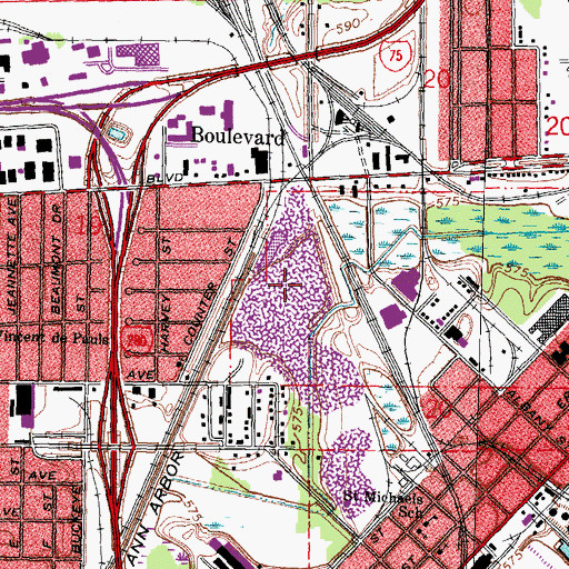 Topographic Map of Miracle Park, OH