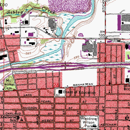 Topographic Map of Interchange 207, OH