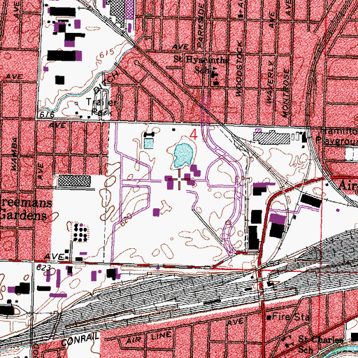 Topographic Map of Comtech Scott Park Campus, OH