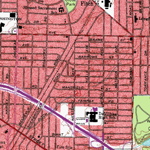 Topographic Map of Auburndale, OH