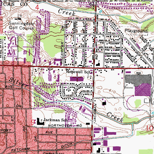 Topographic Map of Ramco Plaza Shopping Center, OH