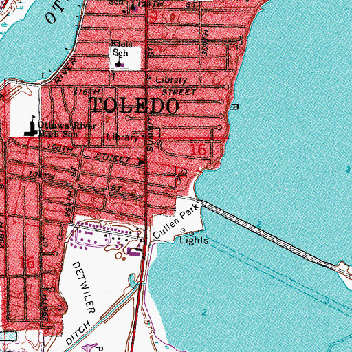 Topographic Map of Willow Beach, OH