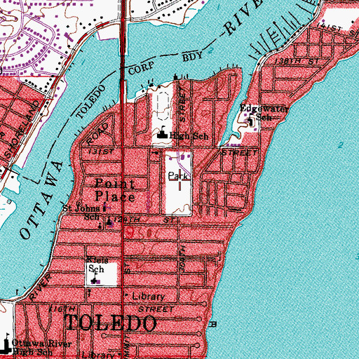 Topographic Map of Friendship Park, OH