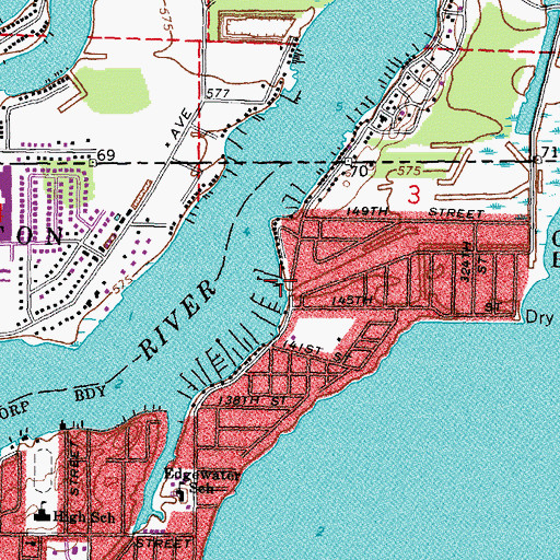 Topographic Map of River View Yacht Club, OH