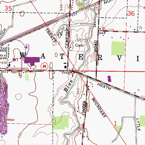 Topographic Map of Dedman School (historical), OH