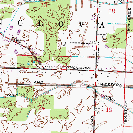 Topographic Map of Felt School (historical), OH