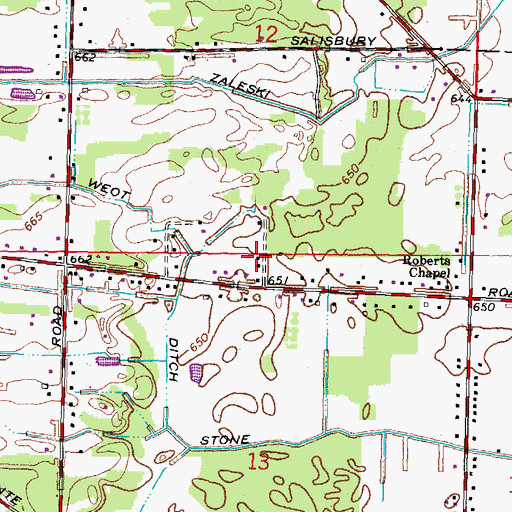 Topographic Map of Harkum School (historical), OH