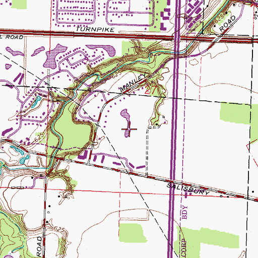 Topographic Map of Brandywine Country Club, OH