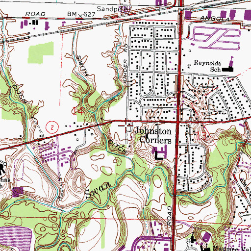 Topographic Map of Toledo Christian School, OH