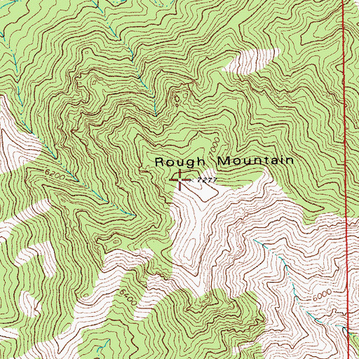 Topographic Map of Rough Mountain, AZ