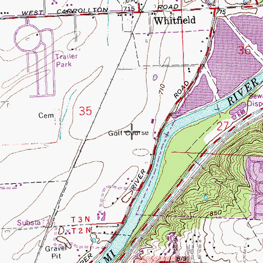 Topographic Map of River Bend Golf Course, OH