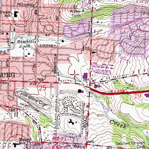 Topographic Map of Groby Field, OH