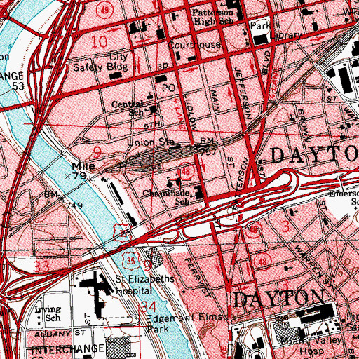 Topographic Map of Emmanuel Catholic Church, OH