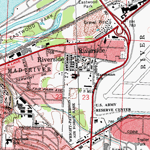 Topographic Map of Virginia Stevenson Elementary School, OH