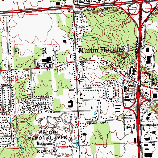 Topographic Map of Murlin Heights United Church of Christ, OH