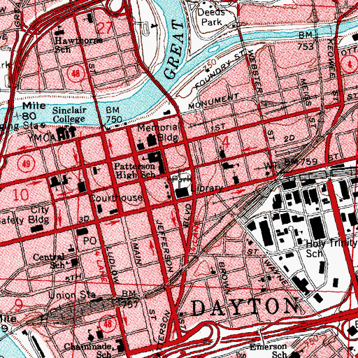 Topographic Map of Cooper Park, OH