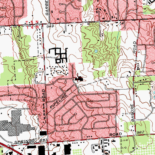 Topographic Map of Shilohview Elementary School, OH