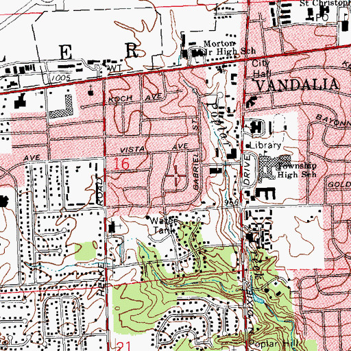 Topographic Map of Victory Park, OH