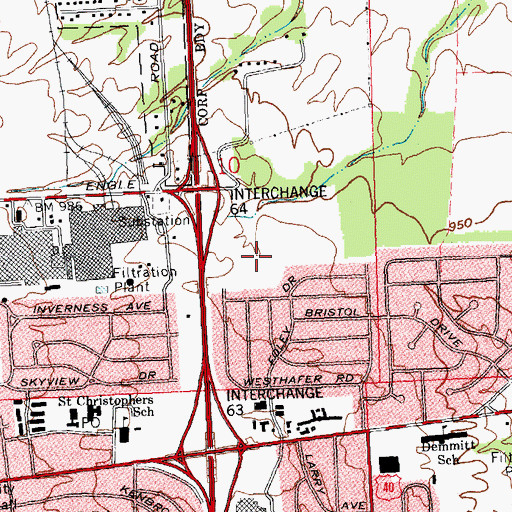 Topographic Map of Robinette Park, OH