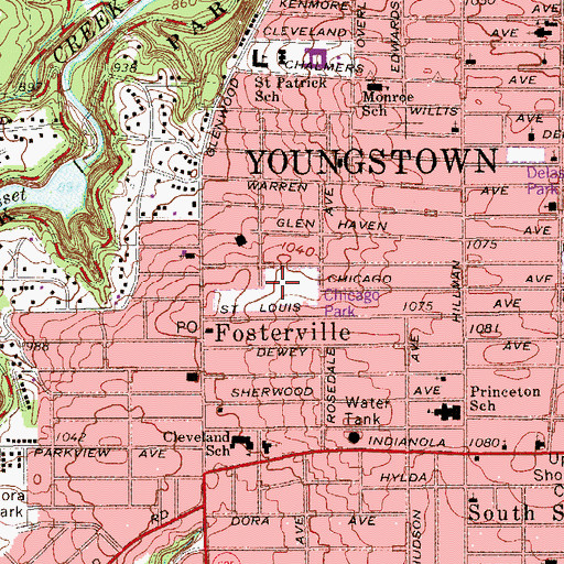 Topographic Map of Chicago Park, OH
