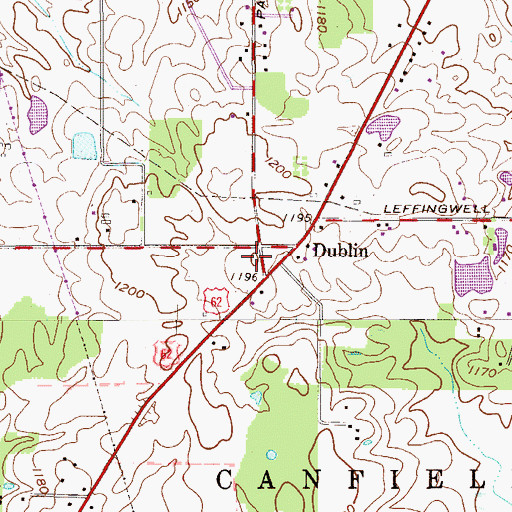 Topographic Map of Dublin School (historical), OH