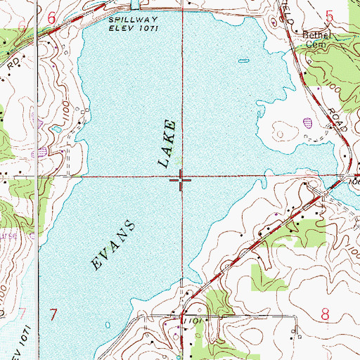 Topographic Map of Hass School (historical), OH