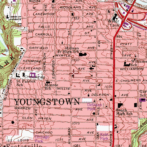 Topographic Map of New Bethel Baptist Church, OH