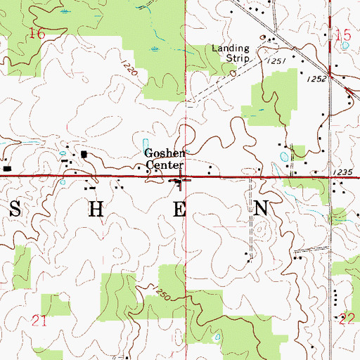 Topographic Map of Goshen Center Elementary School, OH