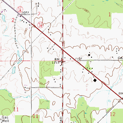 Topographic Map of Peru School (historical), OH