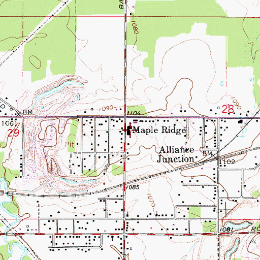 Topographic Map of Maple Ridge Elementary School, OH