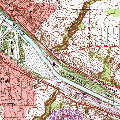 Topographic Map of Newport (historical), OH