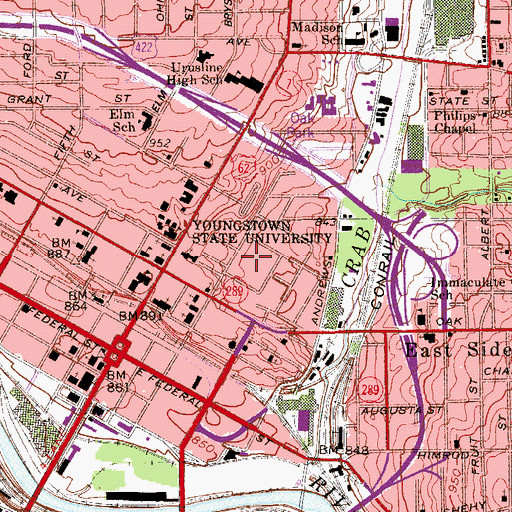 Topographic Map of Harrison Field, OH