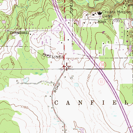 Topographic Map of Hell Street School (historical), OH