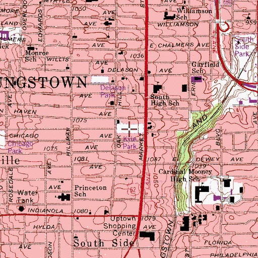 Topographic Map of Kyle Park, OH