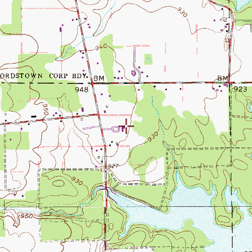 Topographic Map of National Shrine of Our Lady of Lebanon, OH