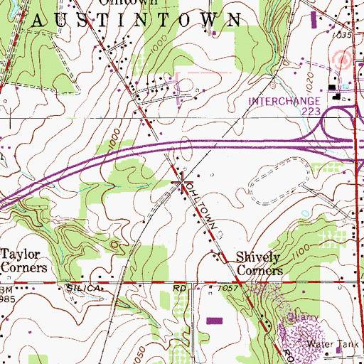Topographic Map of Ohlton (historical), OH