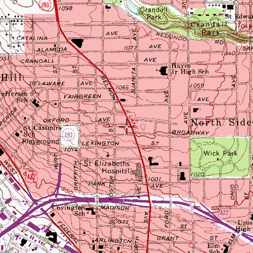 Topographic Map of Parmelee Park, OH