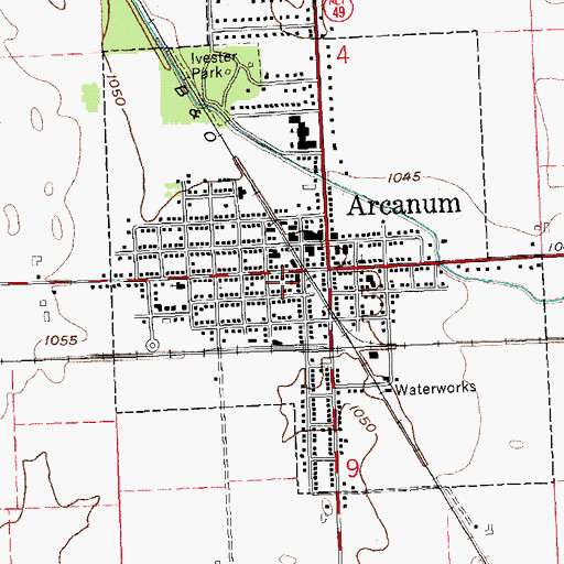 Topographic Map of Trinity United Methodist Church, OH