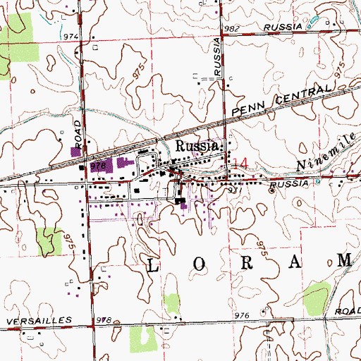 Topographic Map of Saint Remy Catholic Church, OH