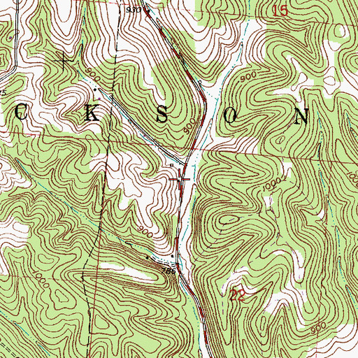 Topographic Map of Center School (historical), OH