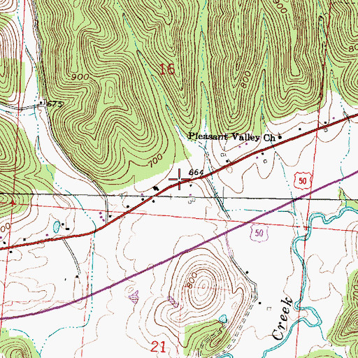 Topographic Map of Clark School (historical), OH
