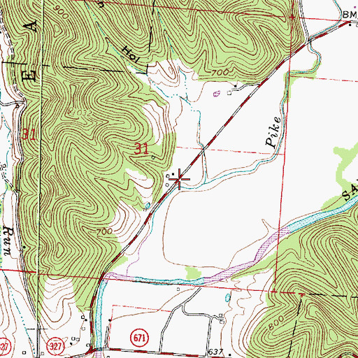 Topographic Map of Cox (historical), OH