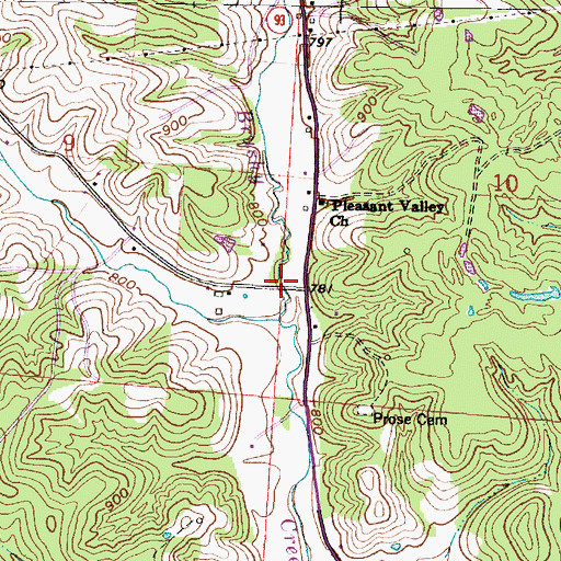 Topographic Map of Cox Bridge, OH