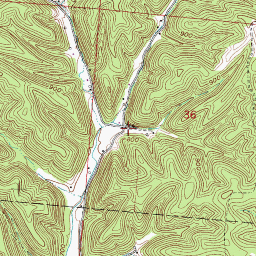 Topographic Map of Eagle Chapel (historical), OH