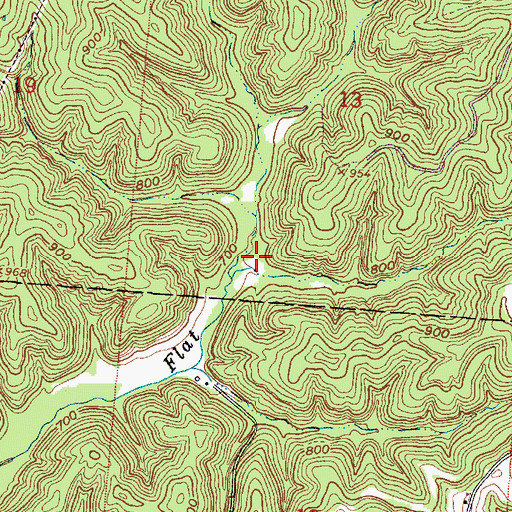 Topographic Map of Flat Run School (historical), OH