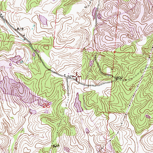 Topographic Map of Haburn School (historical), OH